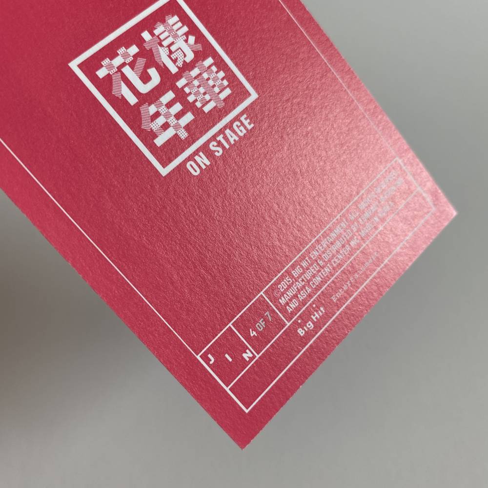 BTS '花樣年華 ON STAGE' 2015 MINI PHOTOCARD - JIN (4/7)